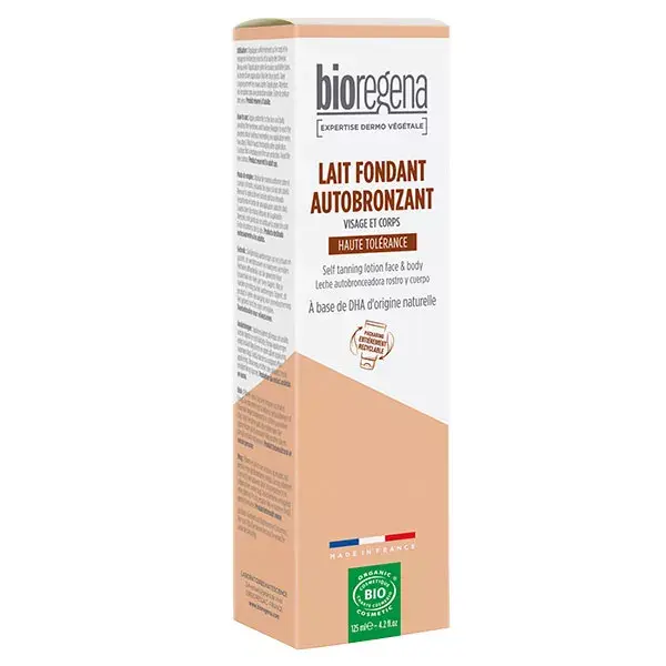 Bioregena Leite Autobronzeador Orgânico Derretedor para Rosto e Corpo 125ml