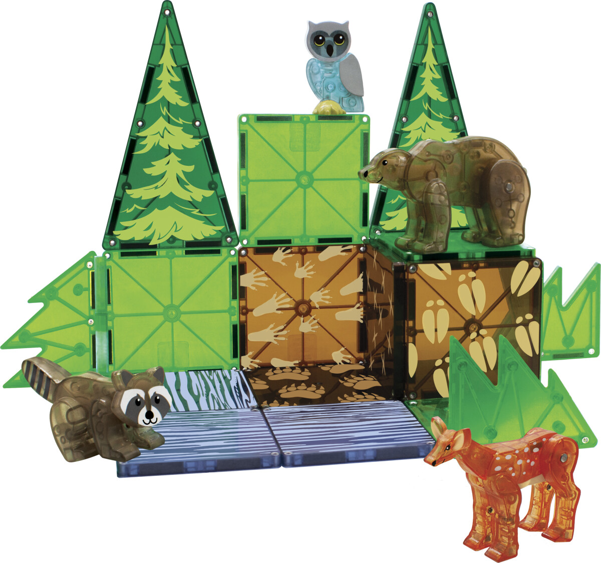 Magna-Tiles - Skovens Dyr Magnetsæt - 25 Dele