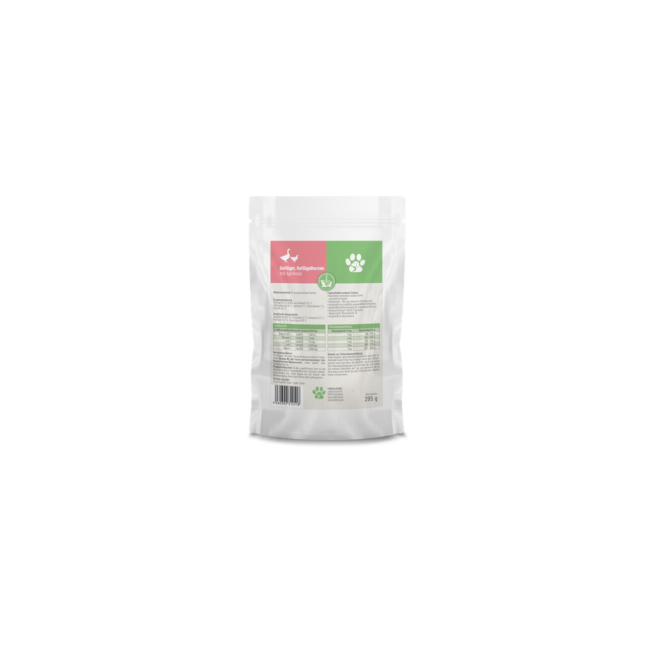 Fellicita Geflügel & Geflügelherzen 6x 295g Frischebeutel