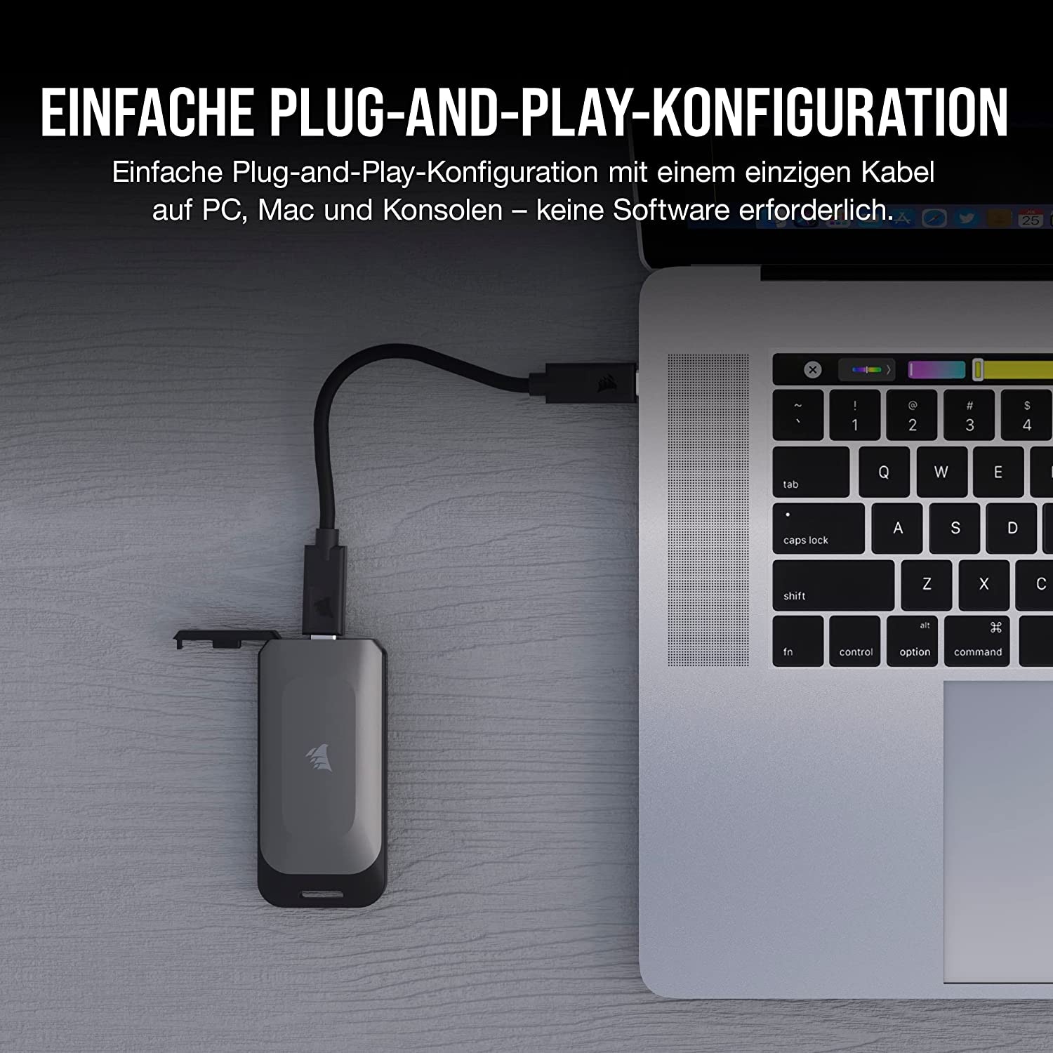 Corsair externe SSD »EX100U Portable USB Storage« 2 TB Anschluss USB-C