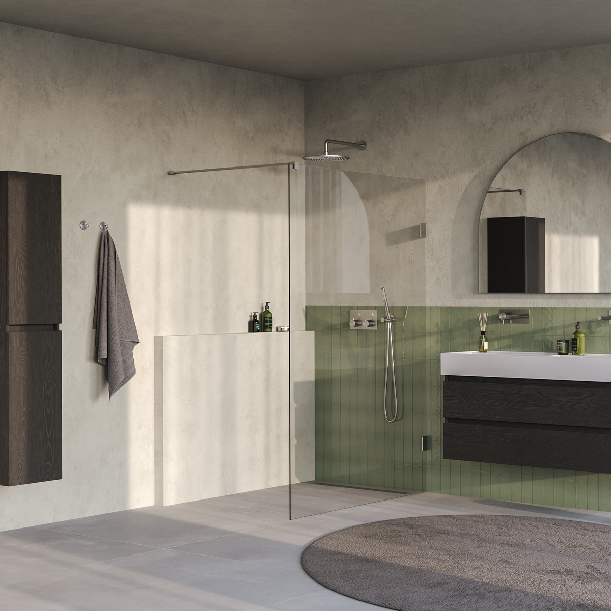 Brauer Void profielloze inloopdouche 140cm RVS geborsteld PVD