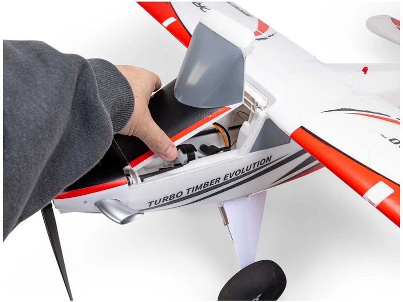 E-flite Motorflugzeug Turbo Timber Evo 1550 mm BNF Basic STOL Flugmodell mit Busch Fahrwerk und Schwimmer Satz