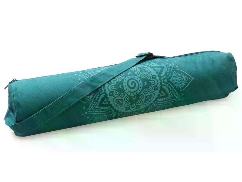 YOGIMAT Zubehör Basic Zip Spiral Mandala, Petrol Yogatasche