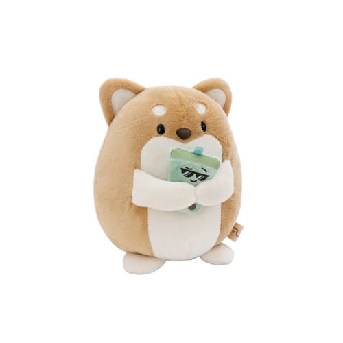 Peluche chien hiro avec bubble tea