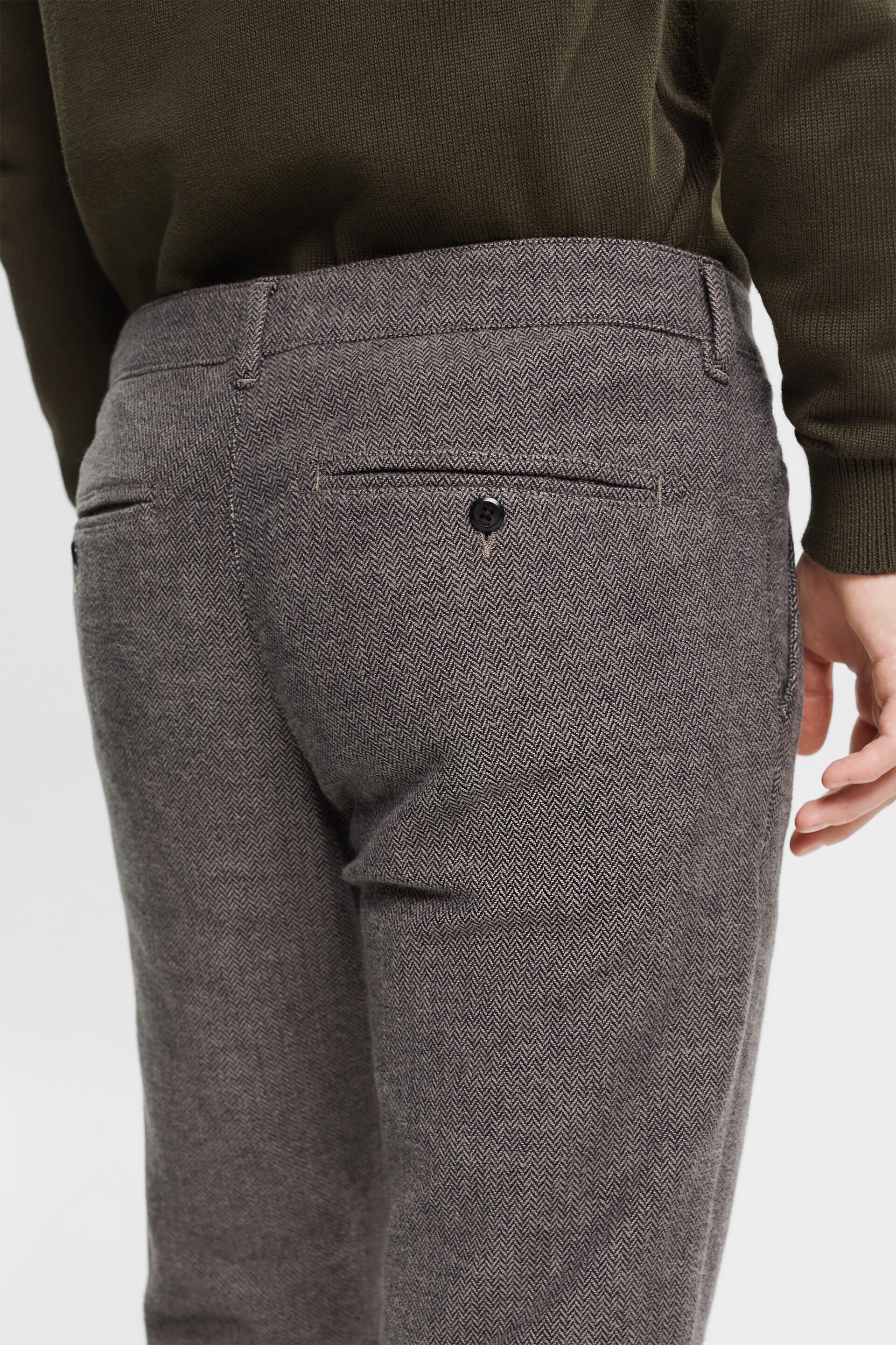 Pantalon slim à chevrons