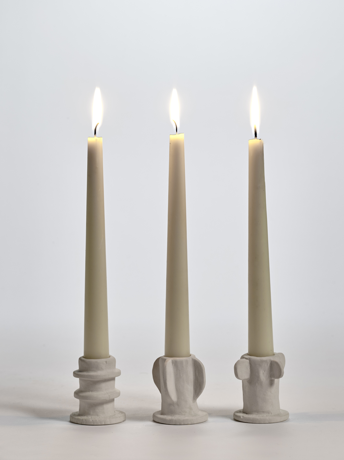 Kandelaar Molly 02 beige - set van 3