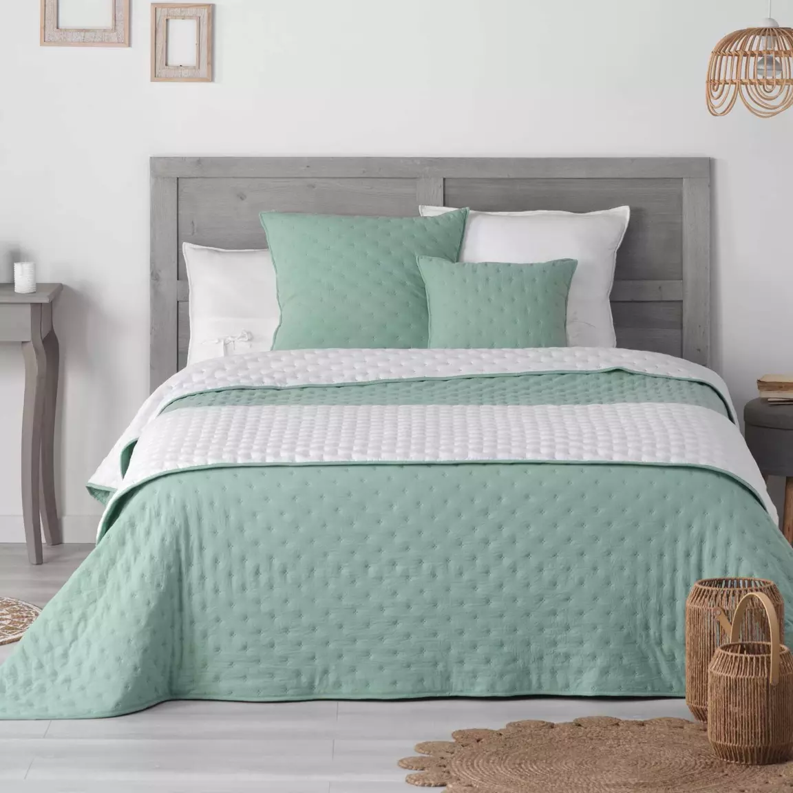 Housse de coussin carrée (60 cm) Mellow Chic Vert menthe