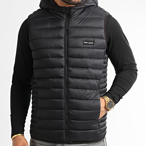 Doudoune Sans Manches A Capuche Terry Noir