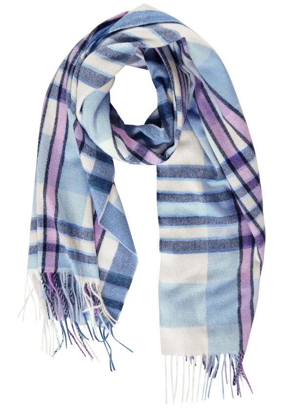 Karoschal mit Fransen - sporty lilac