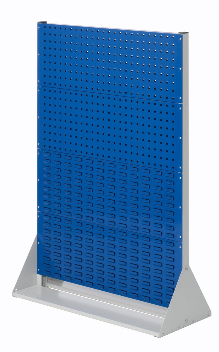 Kappes® RasterPlan scheidingswanden, enkelzijdig, maat #4 - 2x geperforeerde panelen, 2x gesleufde panelen, gentiaanblauw RAL 5010