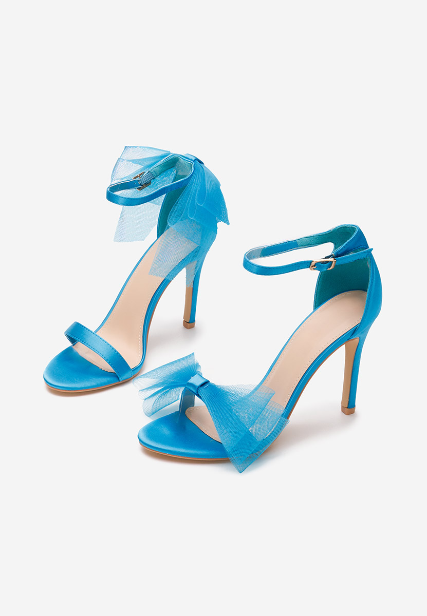 Sandales à talon fin bleus Feneta