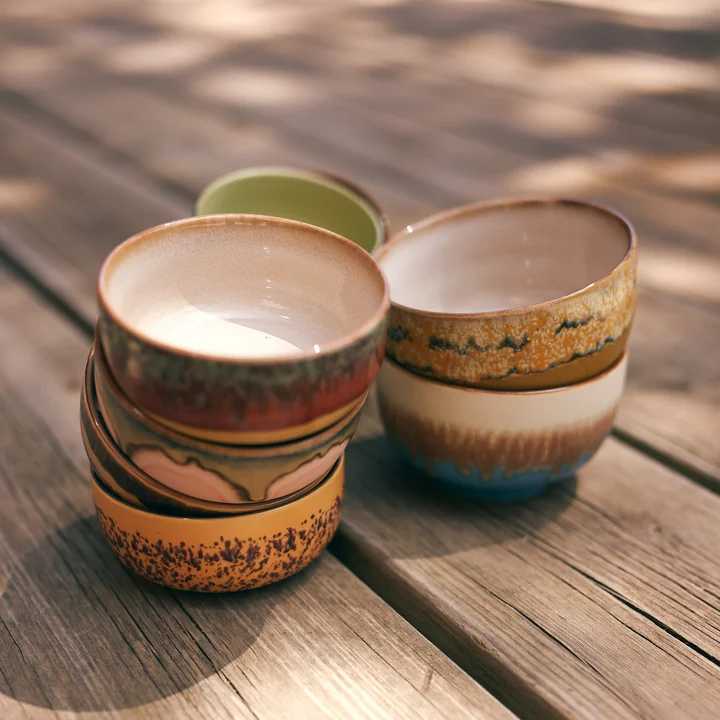 HKliving - 70's Pastaschale, Ø 18,7 cm, petal (2er-Set)