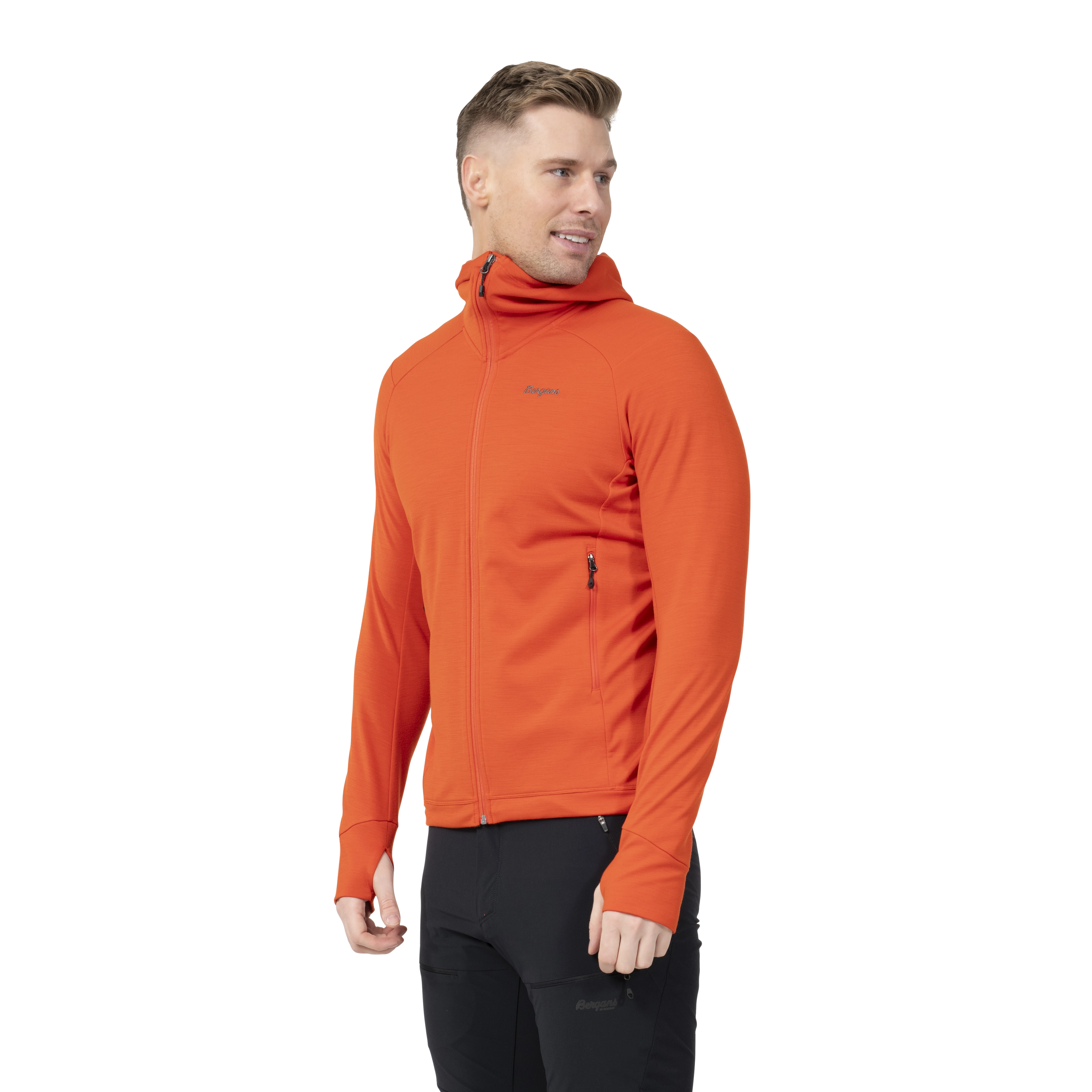 Rabot Merino Tech Midlayer Hoodie Men Lava