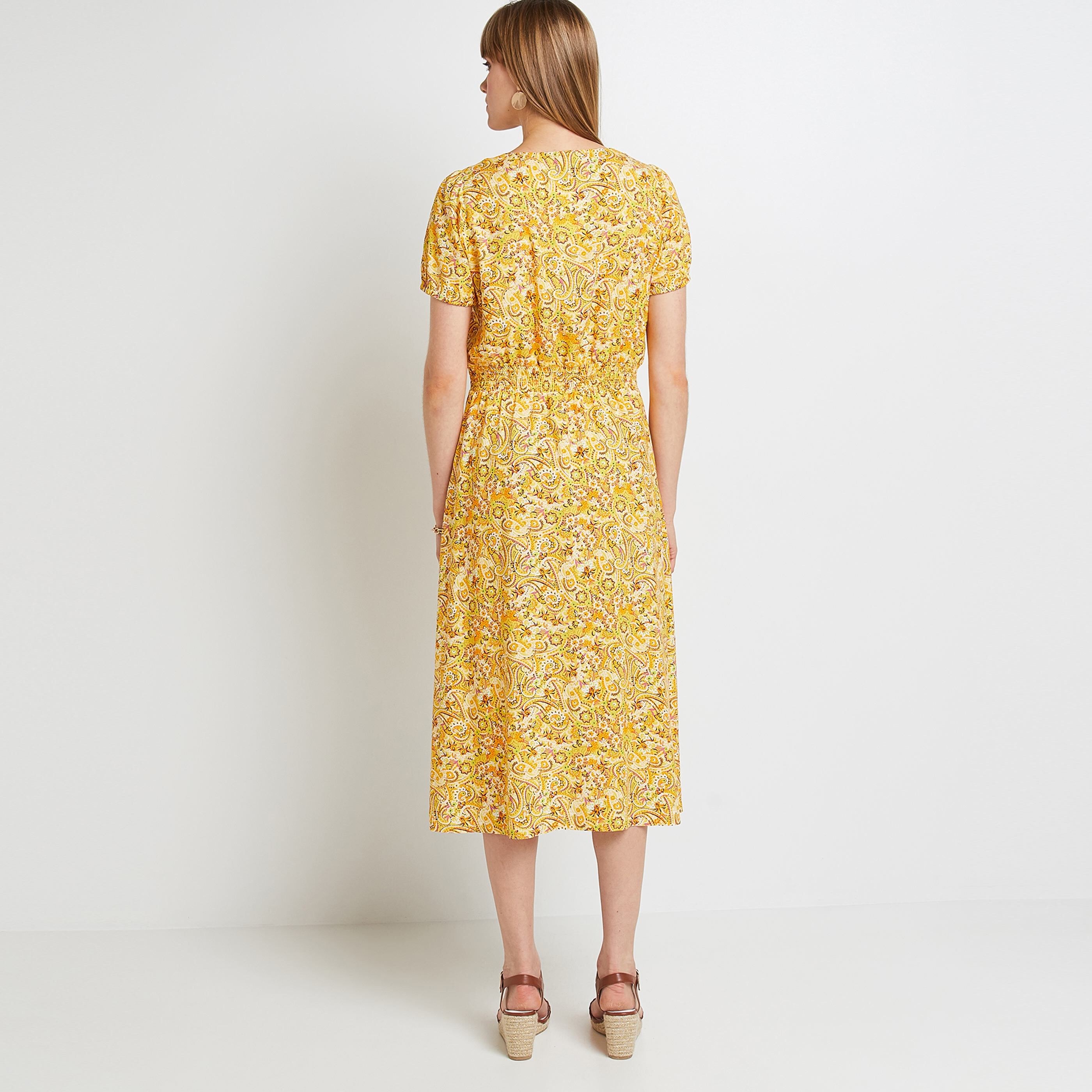 Robe longue femme - JAUNE