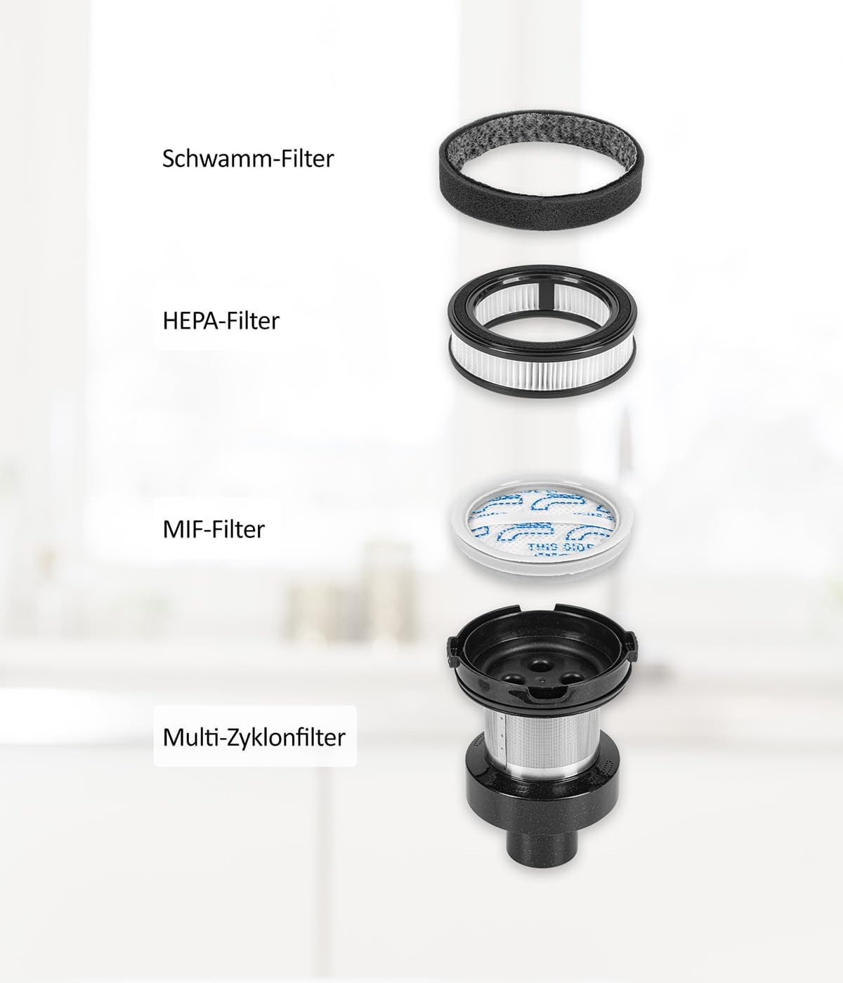 Genius Invictus X6 Ultra Akku Handstaubsauger 16 TLG, Smart Staubsauger mit Staubsensor, 450 Watt, 4 Fach HEPA Filtersystem, Akku Laufzeit bis zu 60 Min, 4 Saugmodi