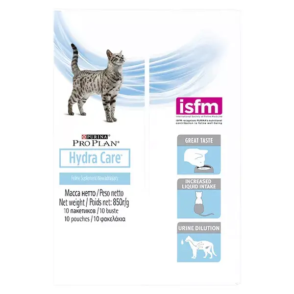 Purina Proplan Hydra Care para Gatos, Pacote com 10 unidades de 85g