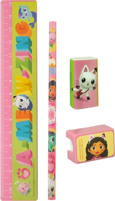 Gabby's Dollhouse Pennal med Skrivesett, Flerfarget