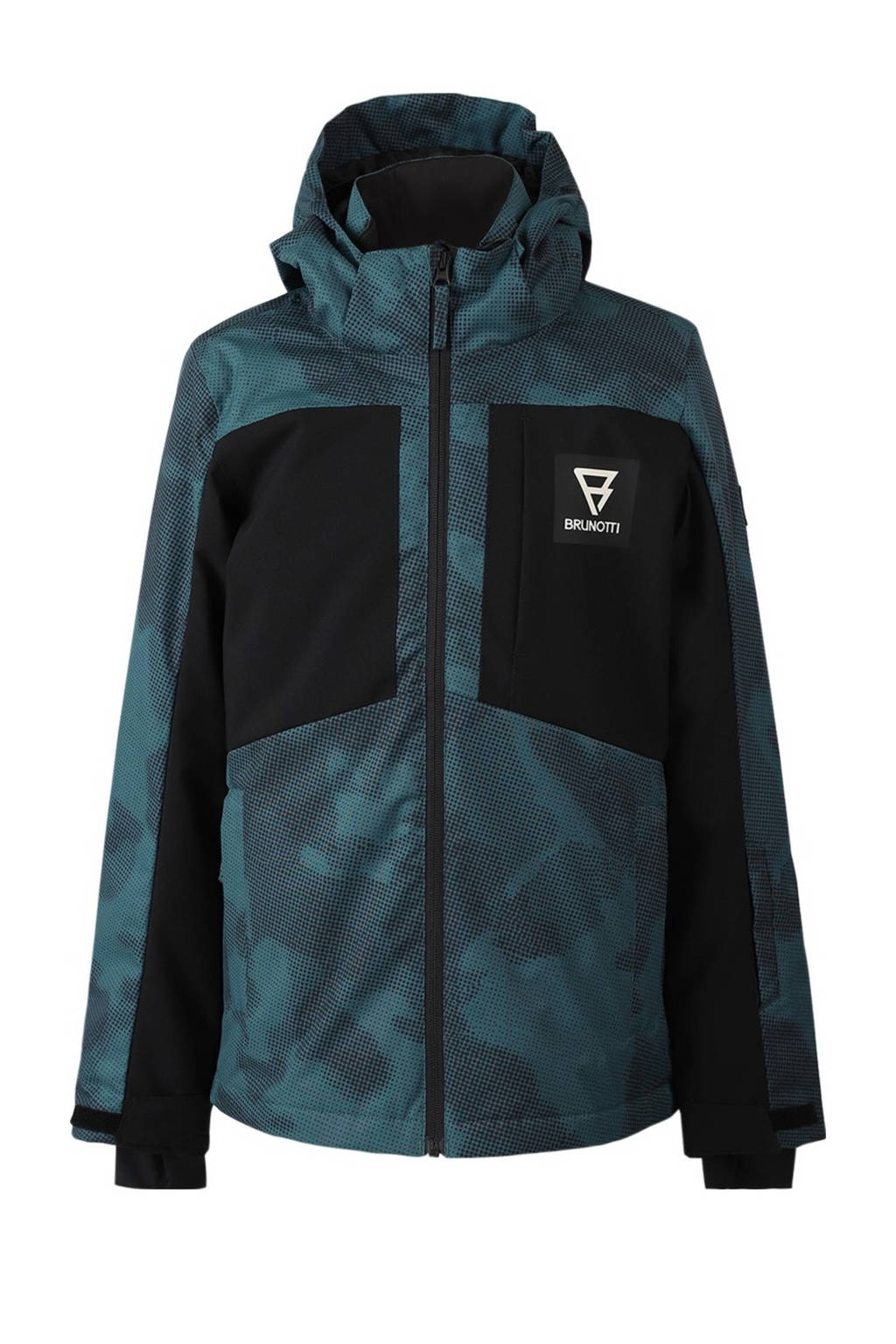 Brunotti ski-jack Aratiny-Gradient petrol/zwart
