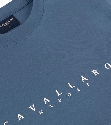 Cavallaro Cavezzio Sweater Logo Blauw 120245000-970000 kopen