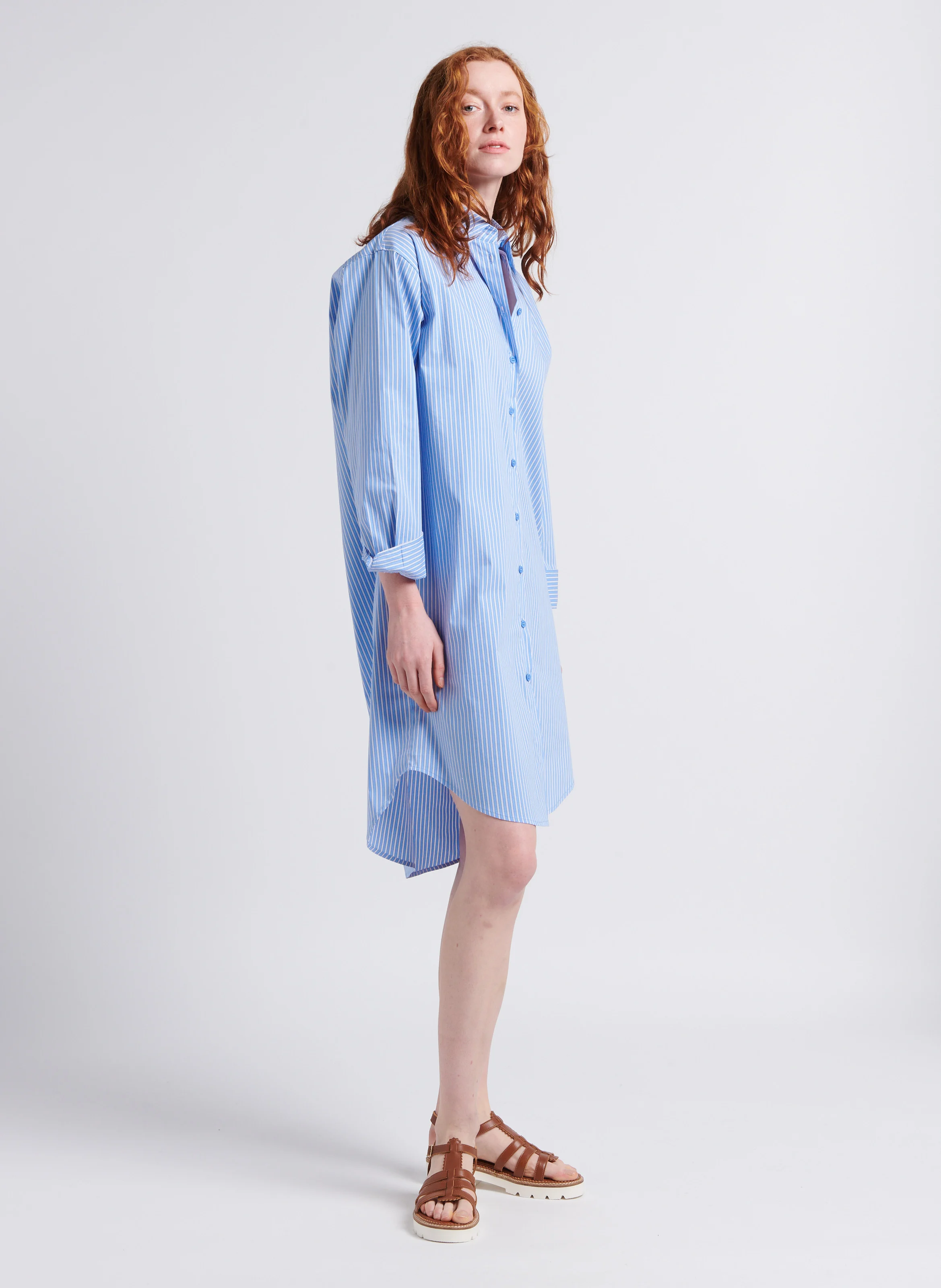 ISIDOLE - Sandales plates en cuir | Marron