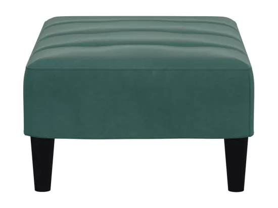 Repose-pied vert foncé 77x55x31 cm velours