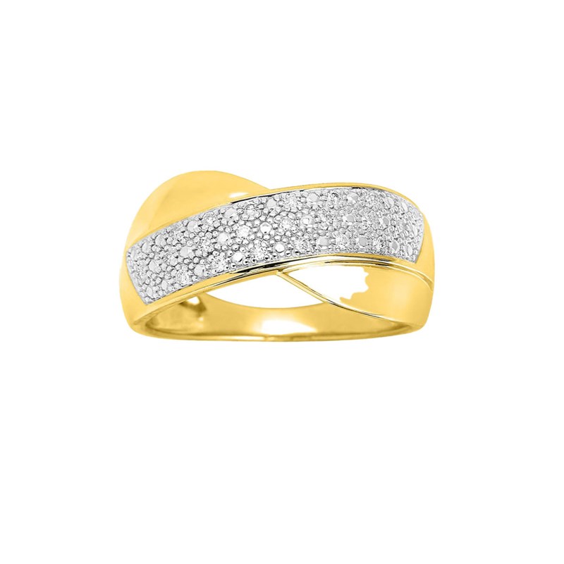 Bague Femme - Or 18 Carats - Diamant 0,1 Carats