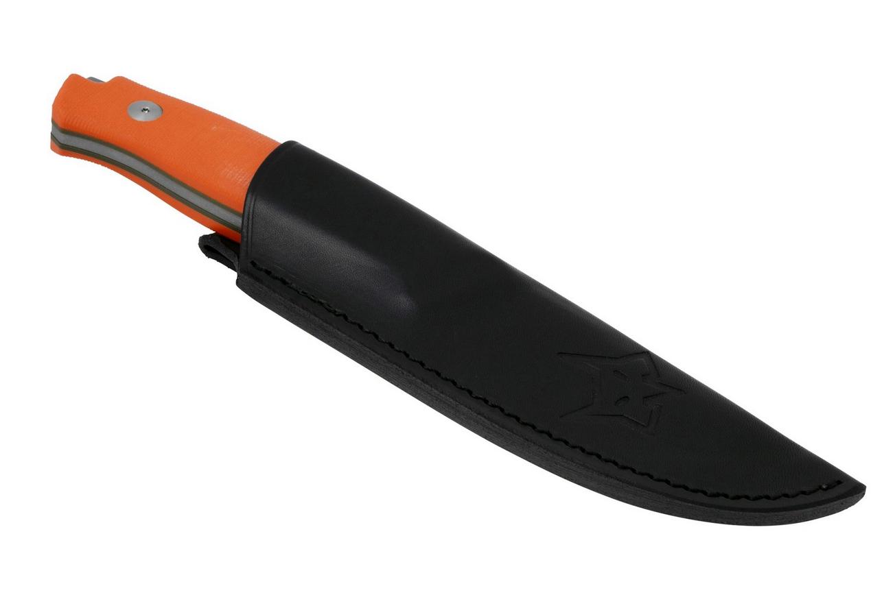 Fox Knives Rifle Windage FX-661 OR, Orange G10 vaststaand mes, Raven Knives design