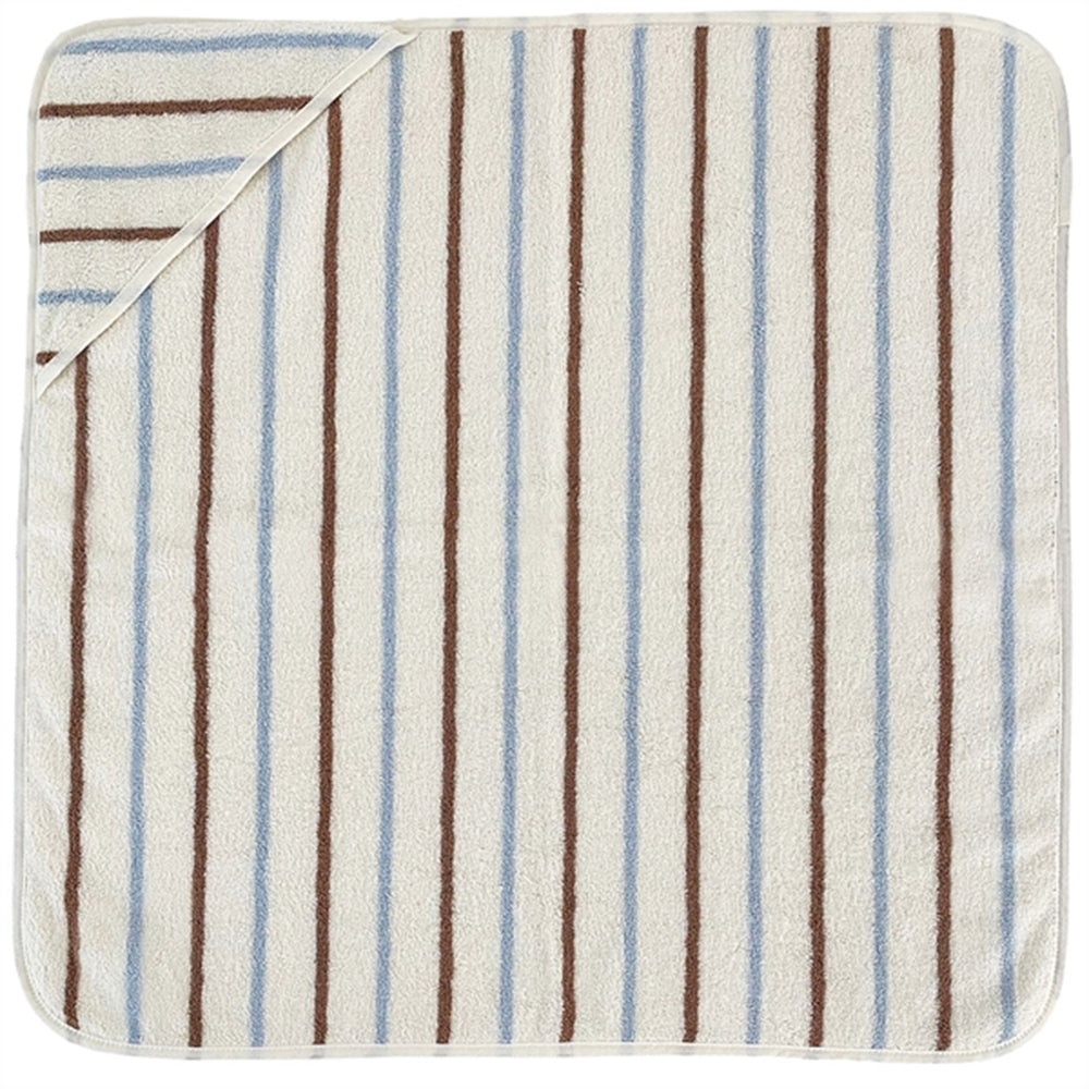 Raita Hooded Håndklæde Caramel/Ice Blue - OYOY