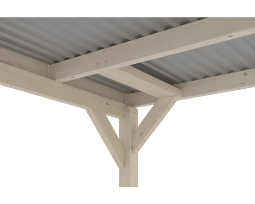 SKAN enkele carport, hout, Grunewald, 427 x 554 cm, natuurlijke afwerking