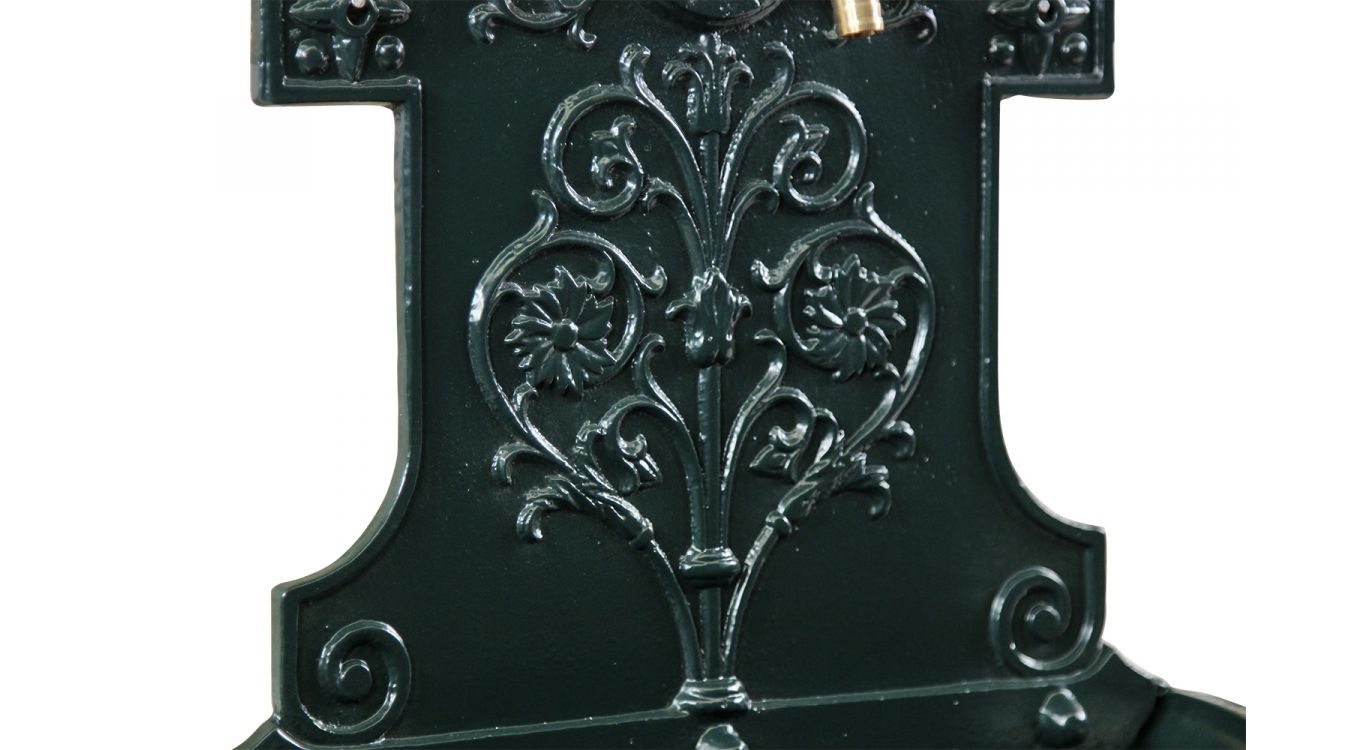 Fontaine de jardin aluminium vert 44x22.5x77.5cm