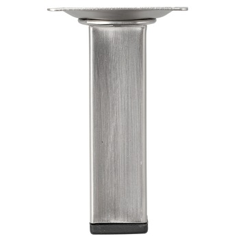 Duraline meubelpoot vierkant RVS-look 2,5x2,5x10 cm