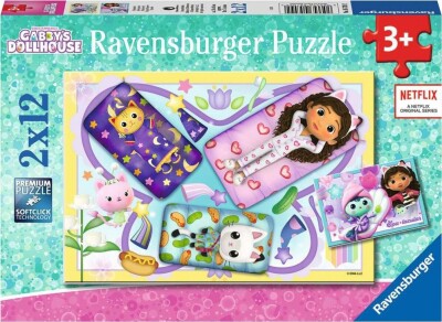 Ravensburger Puslespil - Gabbys Dukkehus - 2X12 Brikker
