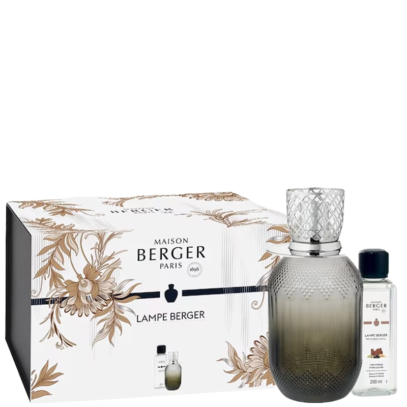 Coffret lampe à catalyse - Evanescence grise - Cuir mystique - Oriental - 250 ml