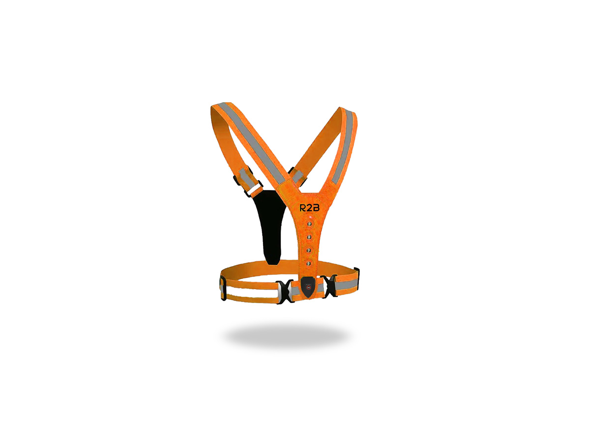 R2B oplaadbaar hardloopvest - Orange
