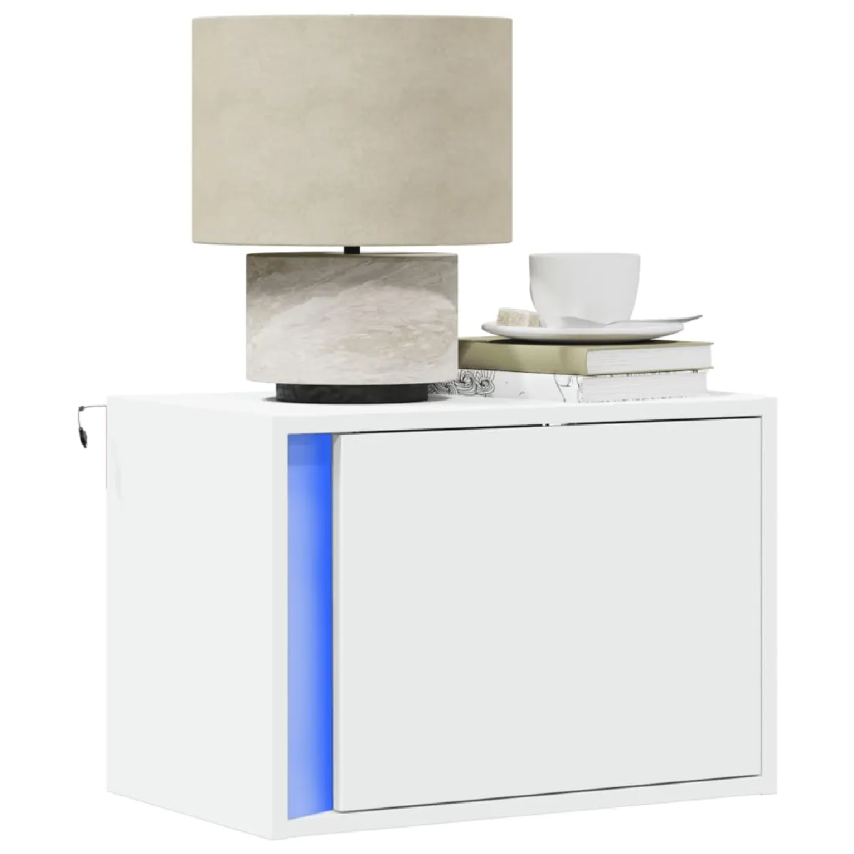 vidaXL - Tables murales LED 2 pcs Blanc