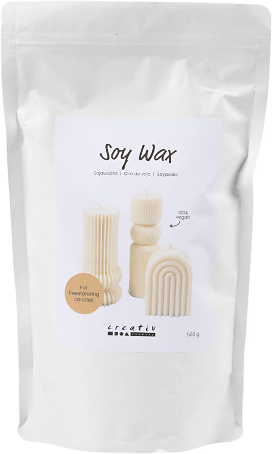 Creativ Company Soyavoks, Til fritstående lys, 500g.