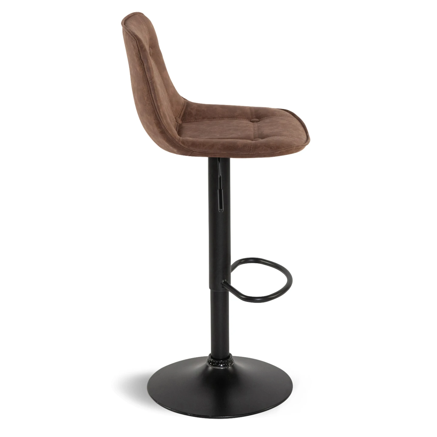 Lot de 4 tabourets de bar DENVER marron vintage