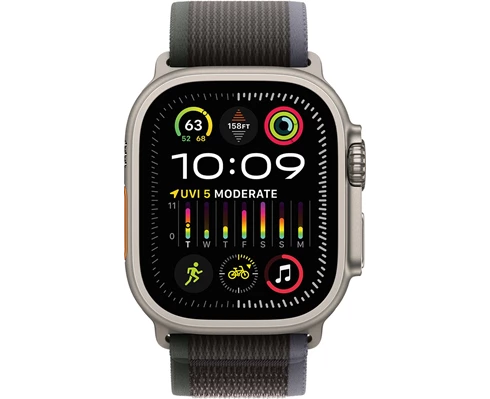 Apple Watch Ultra 2 GPS   Cellular, 49mm Titanium Case with Blue/Black Trail Loop - S/M