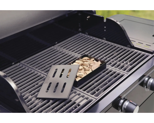 Tenneker® smoker box smoker box 21 x 13 x 3,5 cm staal