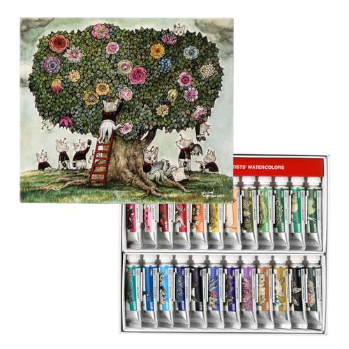 HOLBEIN Künstler-Aquarellfarbe Yuko Higuchis Collection Set, 24 Farben