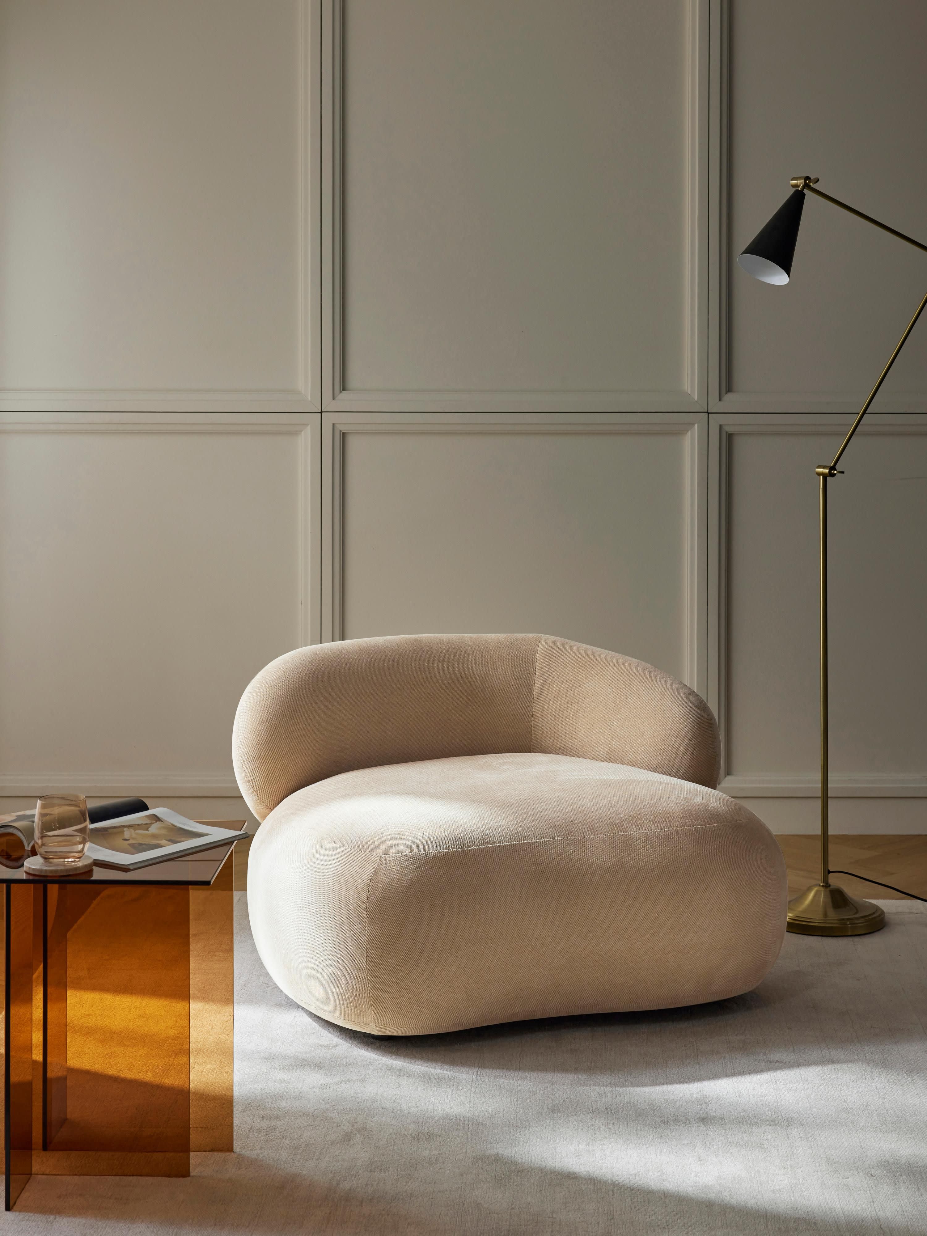 Niervormige loungefauteuil Alba