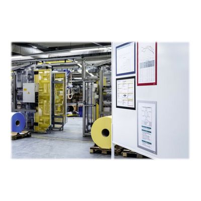 Durable Duraframe Magnetic - 5 Cadres d'affichage magnétiques - A3 - argent - pour surfaces métalliques