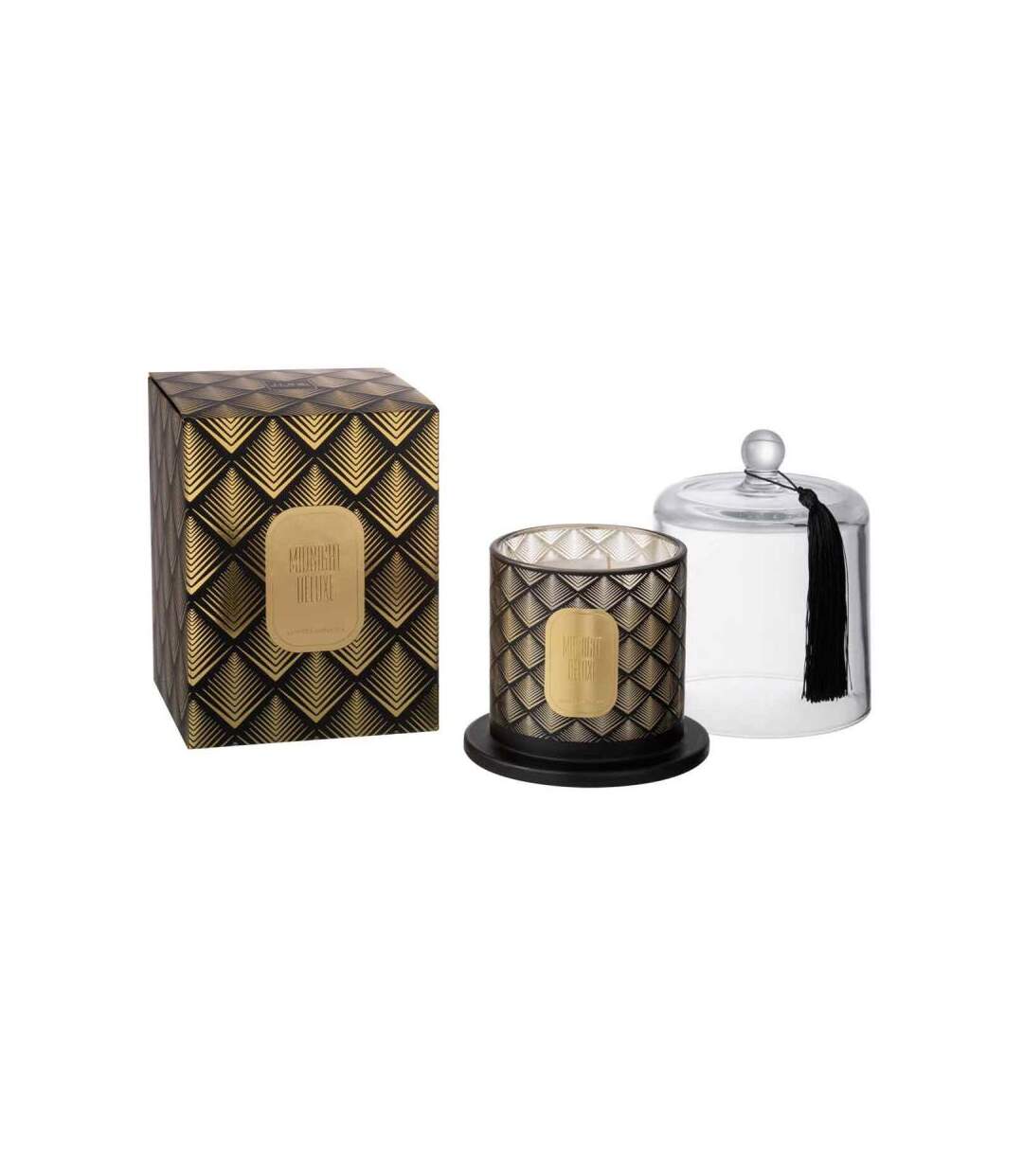 Paris Prix - Bougie Parfumée midnight Deluxe 18cm Sapphire Amber Tea