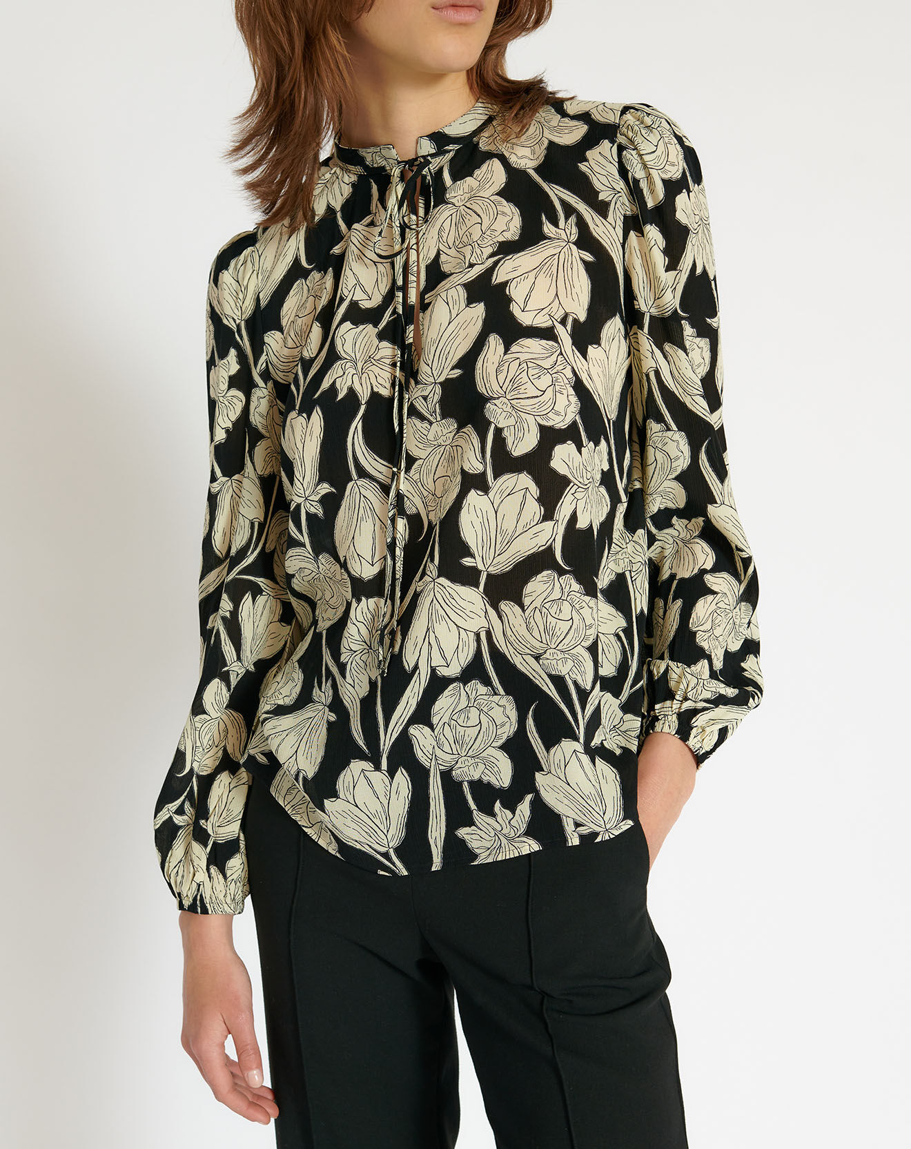 Zapa Blouse Balina imprimée noire
