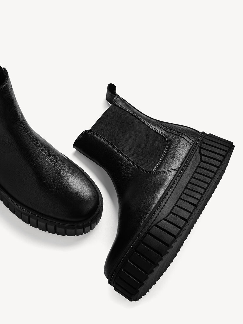 Leren Chelseaboot - zwart