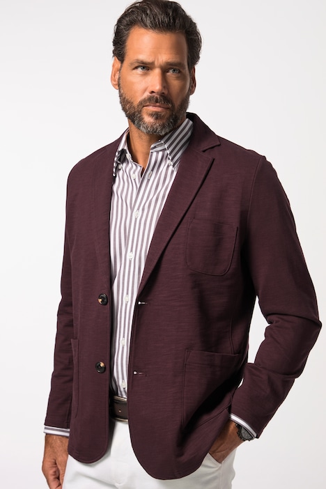Sweat-Sakko, Flamm-Sweat, Revers, aufgesetzte Taschen