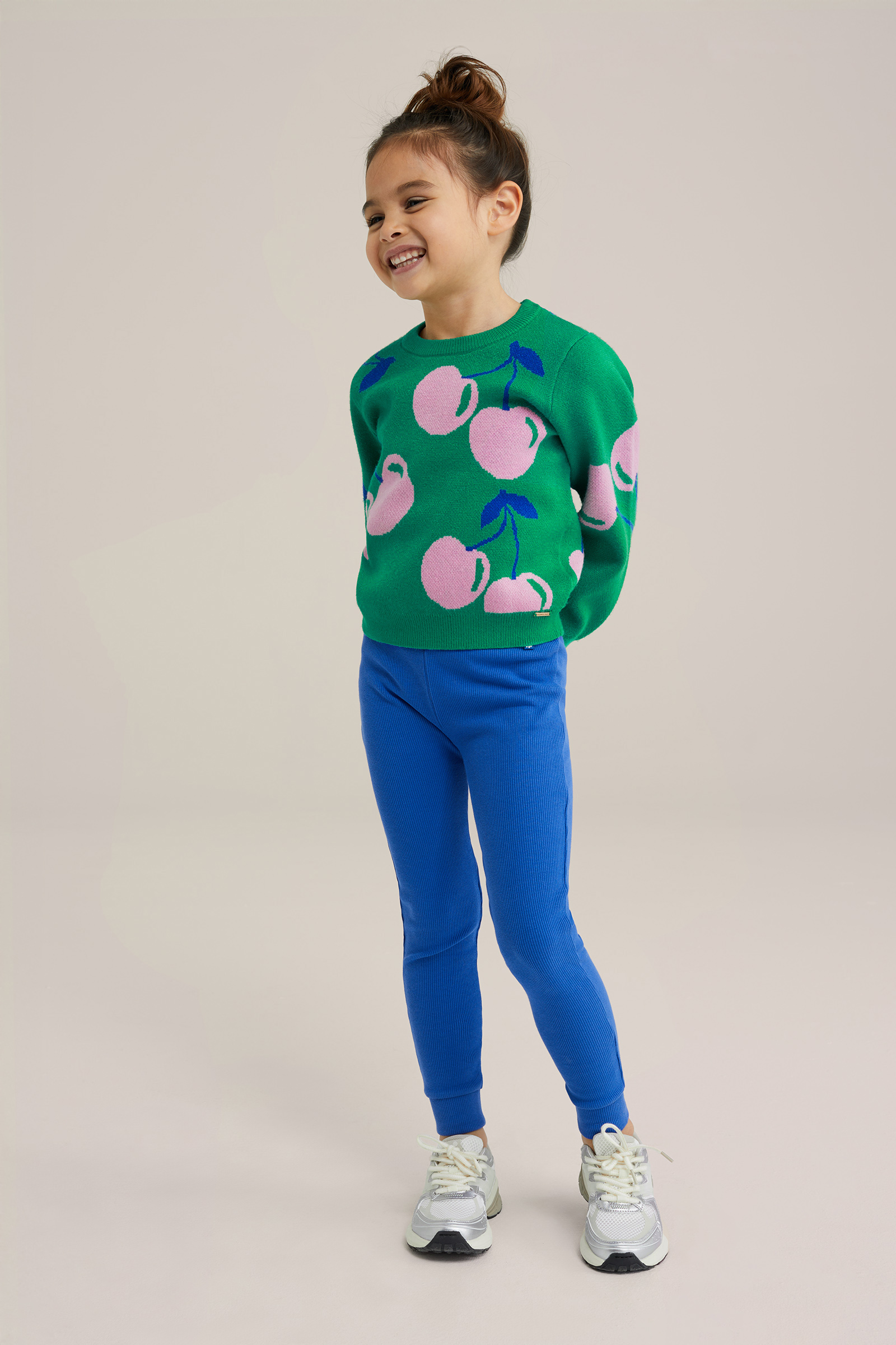 Meisje trui met dessin WE Fashion Groen
