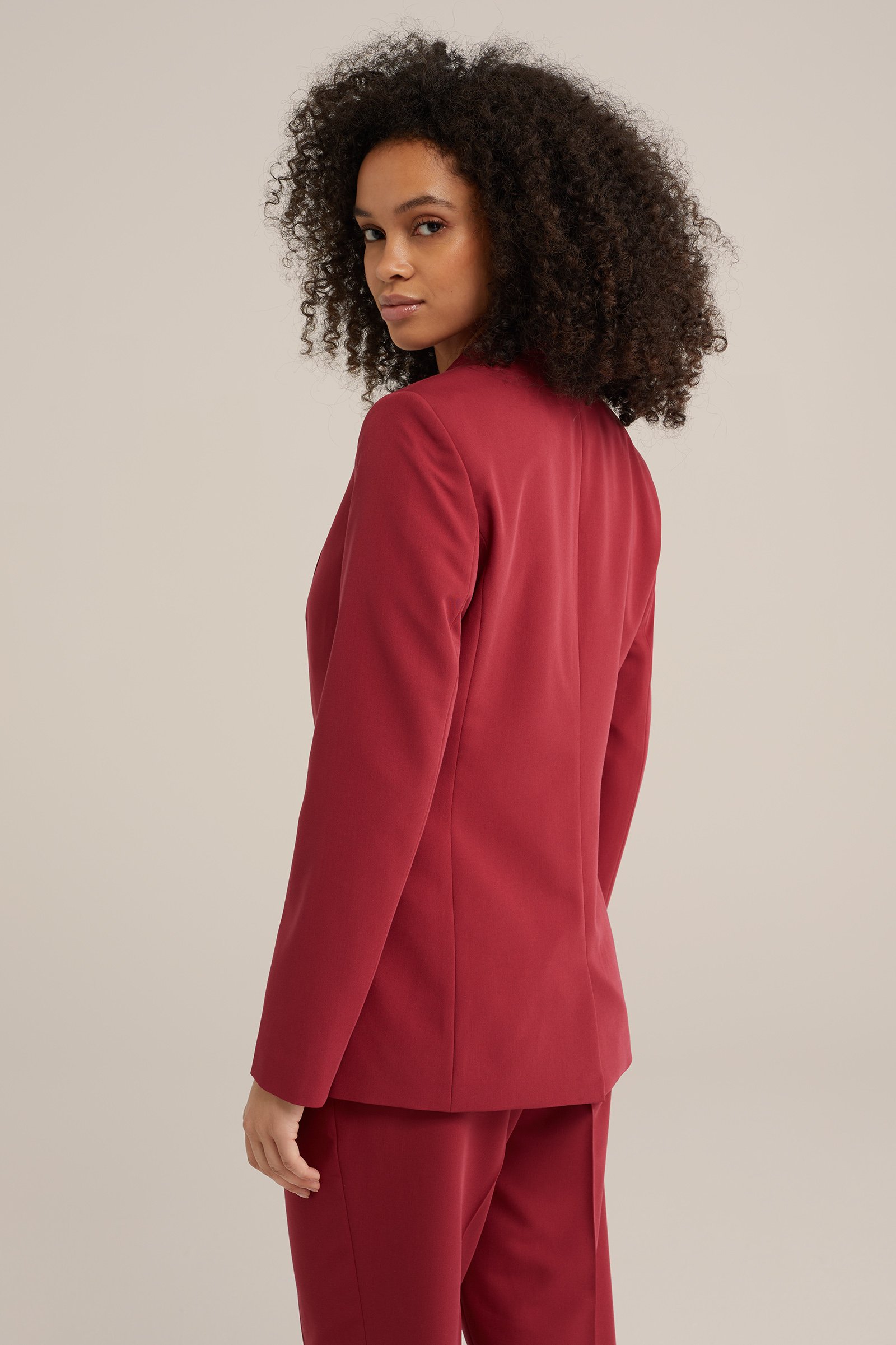 getailleerde blazer WE Fashion Bordeauxrood