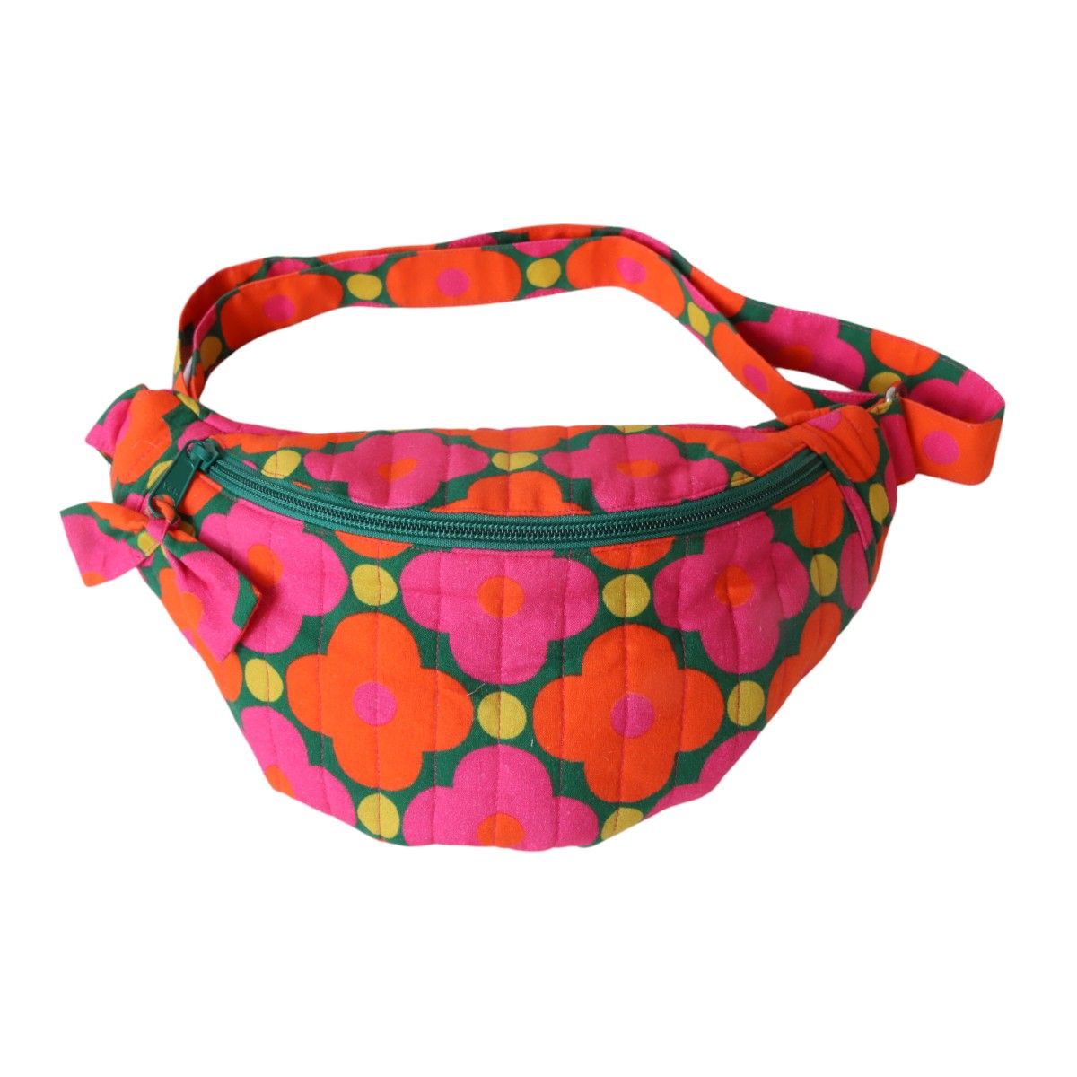 Sac banane à fleurs rose et orange - Copacabana party ! Jolie saison