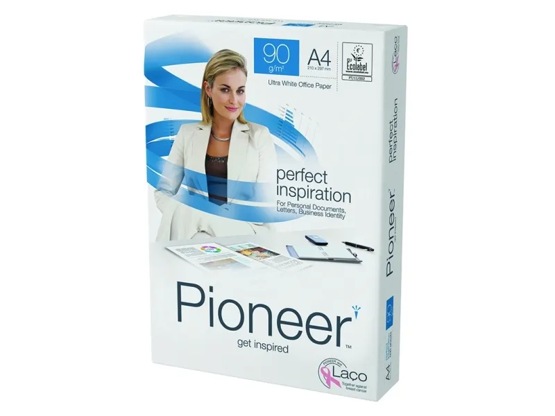 Printerpapir Pioneer A4 hvid 90g - (500 ark)